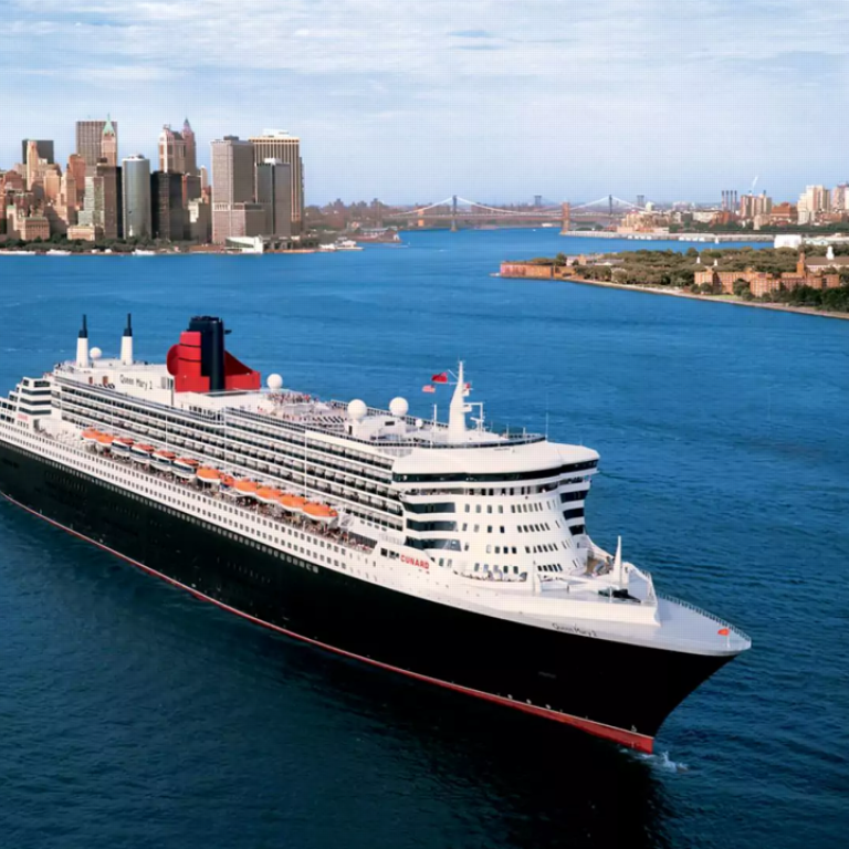 Cunard Line’s classic Queen Mary 2, which debuted in 2004, continues to offer some of the most eye-popping accommodations at sea with its two-deck-high duplexes