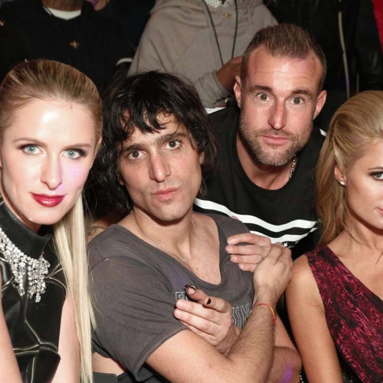 Designer Philipp Plein (second from right) partied with celebrities fans Nicky Hilton Rothschild, Sebastian Faena and Paris Hilton