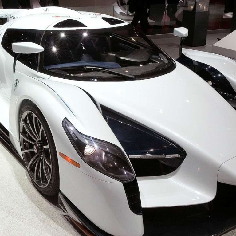 A 800 horsepower SCG 0003S racecar at the 87th International Motor Show. Photo: REUTERS