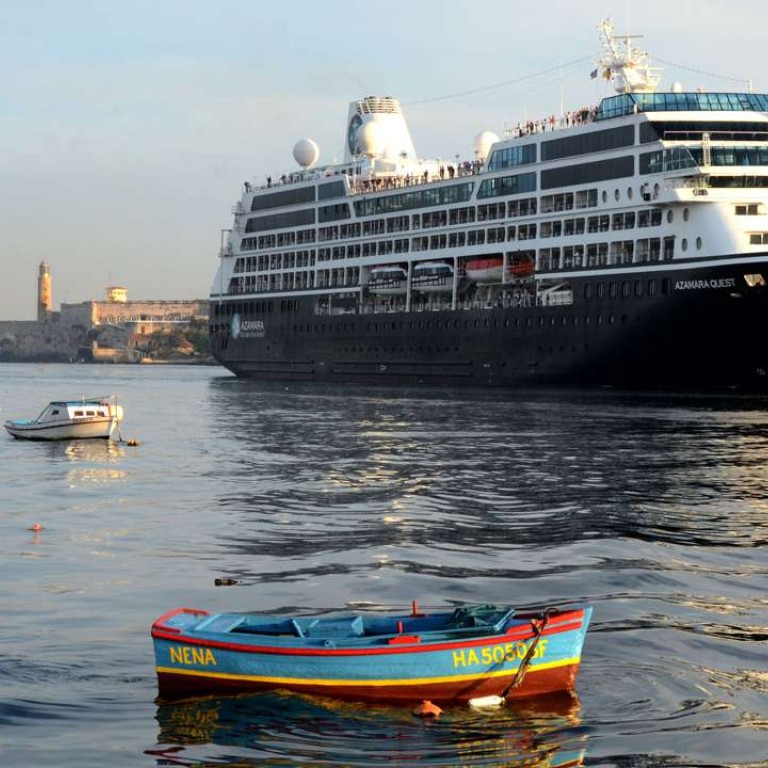 US cruise company Royal Caribbean docked its first ever ship in Cuba on Friday and became the fourth American cruise operator to sail to the island after the two countries reestablished diplomatic relations in 2015. Photo: Xinhua