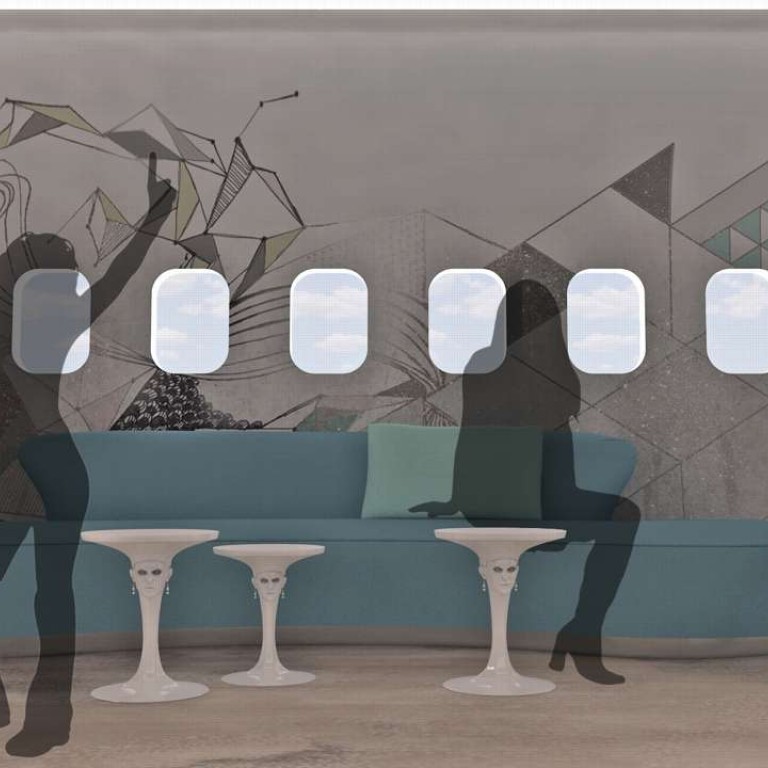 Throughout the space, the interior is furnished with the designer’s own furniture collection, and most notably of all would be the eccentric furniture decorated with human body motifs.