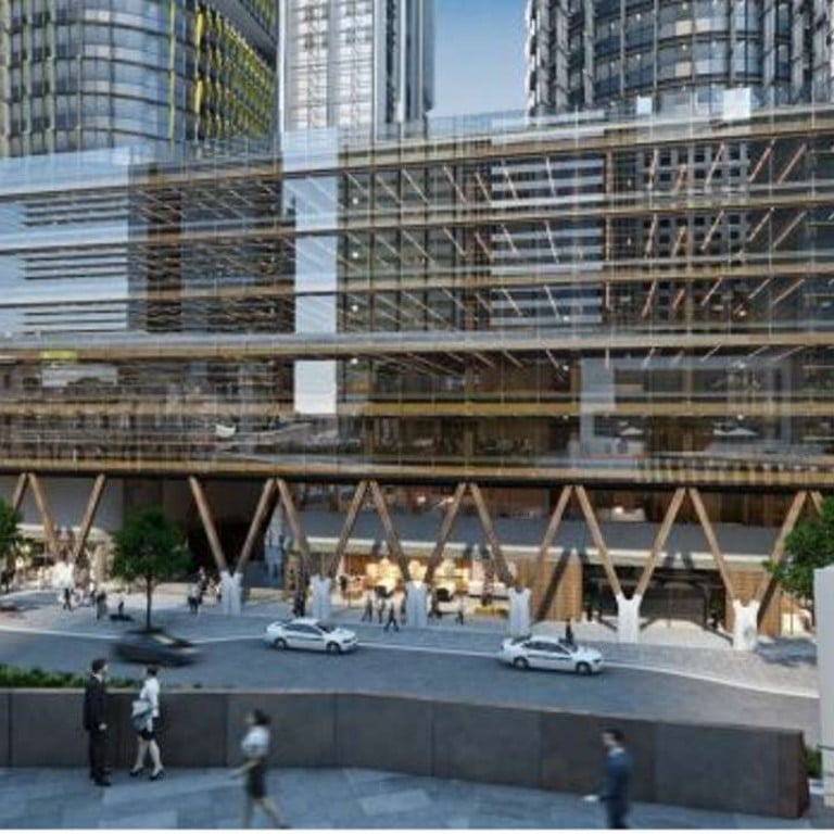 An artist's impression of the new timber building in Sydney, Australia