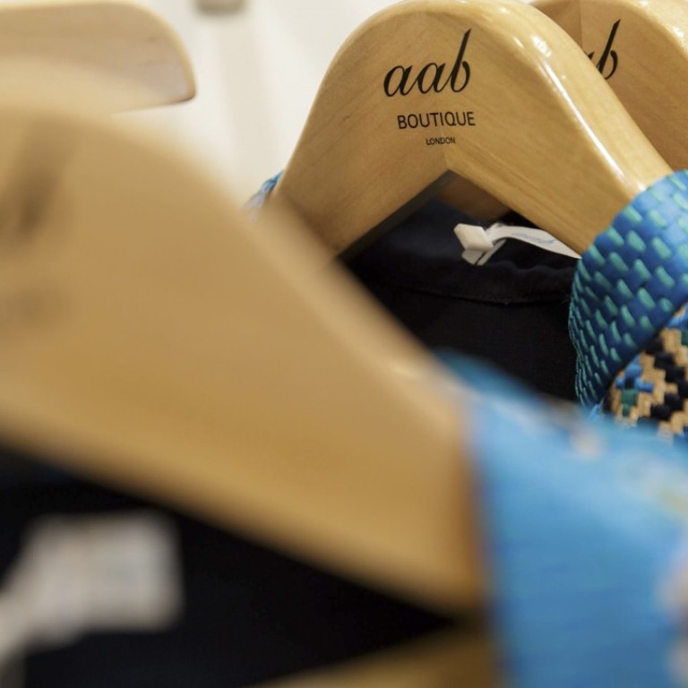 Clothes on display at the aab boutiq store at Upton Park, in London. Photo: AP