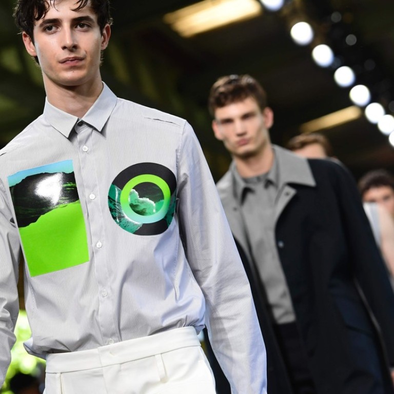 Models present creations for fashion house Dirk Bikkembergs during the Men's Spring/Summer 2018 fashion shows. Photo: AFP