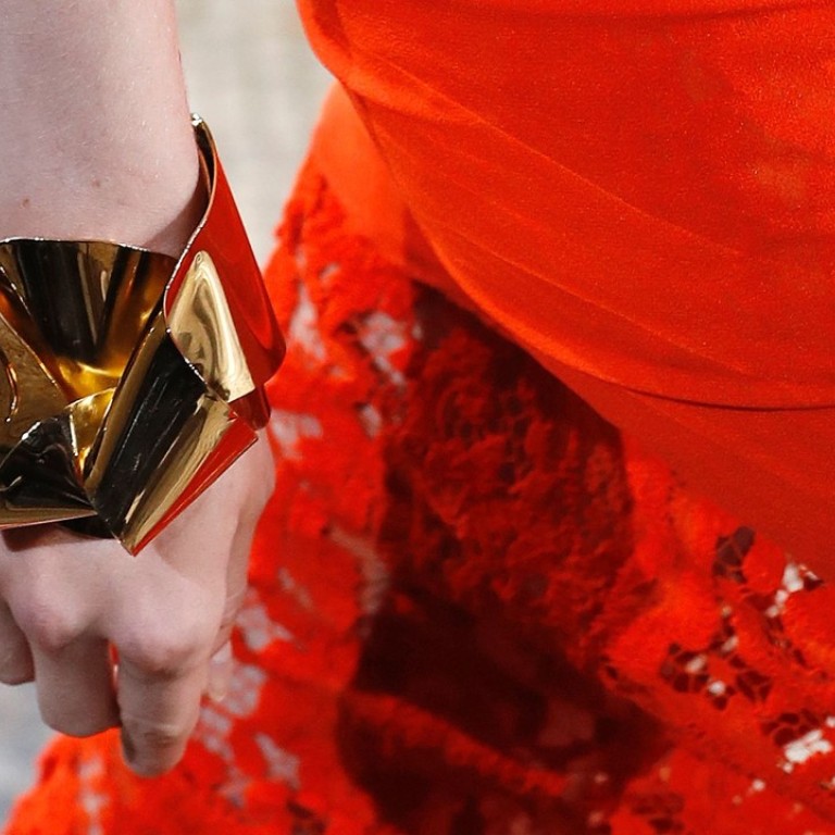 A model presents a creation for Proenza Schouler during the 2017-2018 fall/winter Haute Couture collection. Photo: AFP