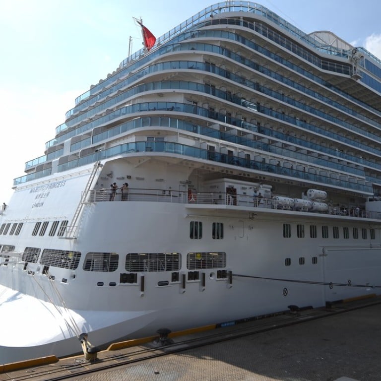 The Majestic Princess arrives in a port in Xiamen, coastal city of southeast China's Fujian Province. With a capacity of 7,000 passengers, the Majestic Princess, a new cruise ship, made its maiden global voyage from Rome to east China's Xiamen City. Photo: Xinhua
