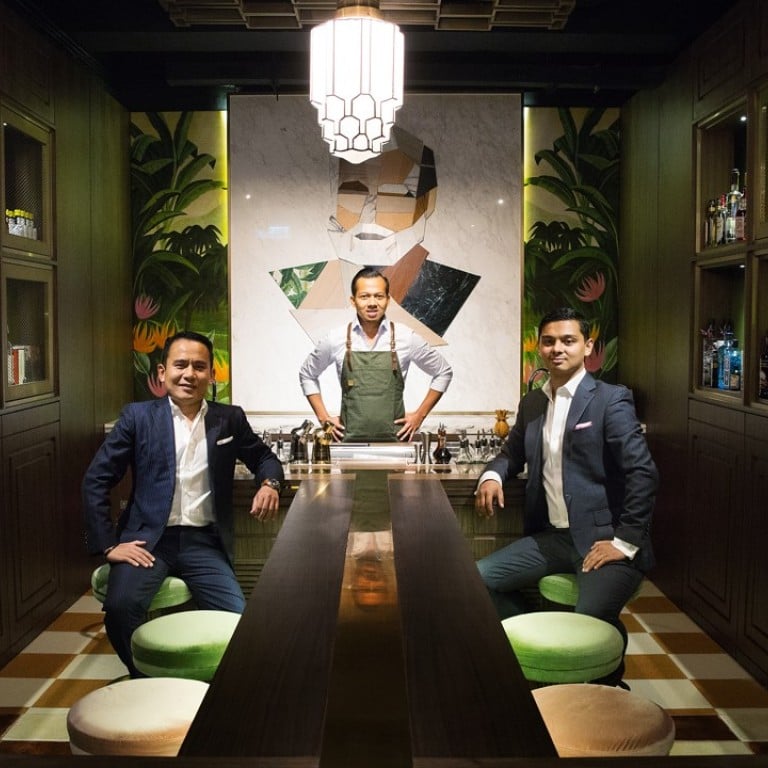 From left: Roman Ghale, Agung Prabowo and James Tamang open The Old Man.