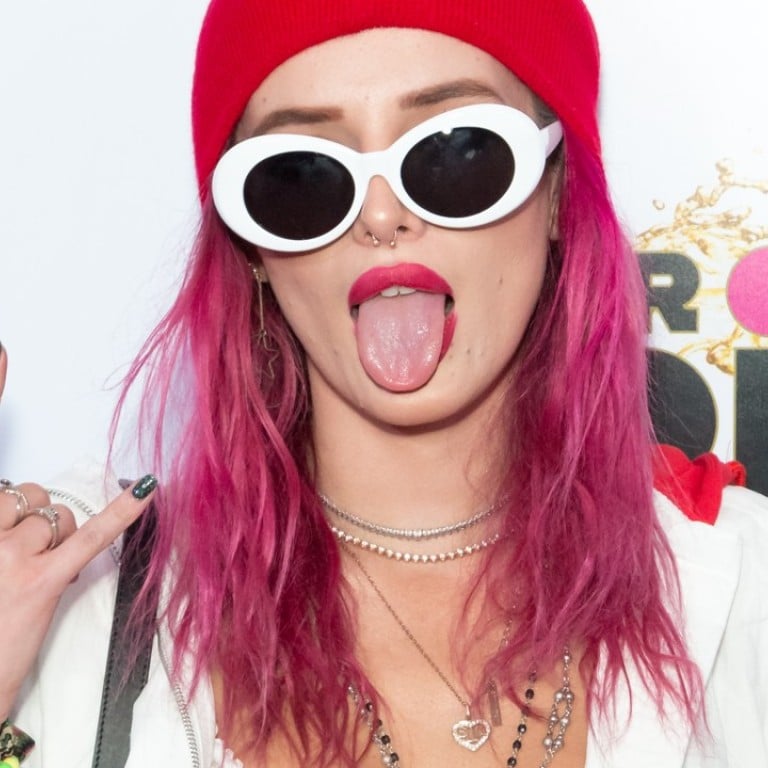 Actress Bella Thorne arrives for the iGo.live Launch Event. Photo: AFP