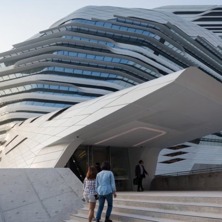 The Jockey Club Innovation Tower at Hong Kong Polytechnic University designed by Zaha Hadid. Photo: Iwan Baan