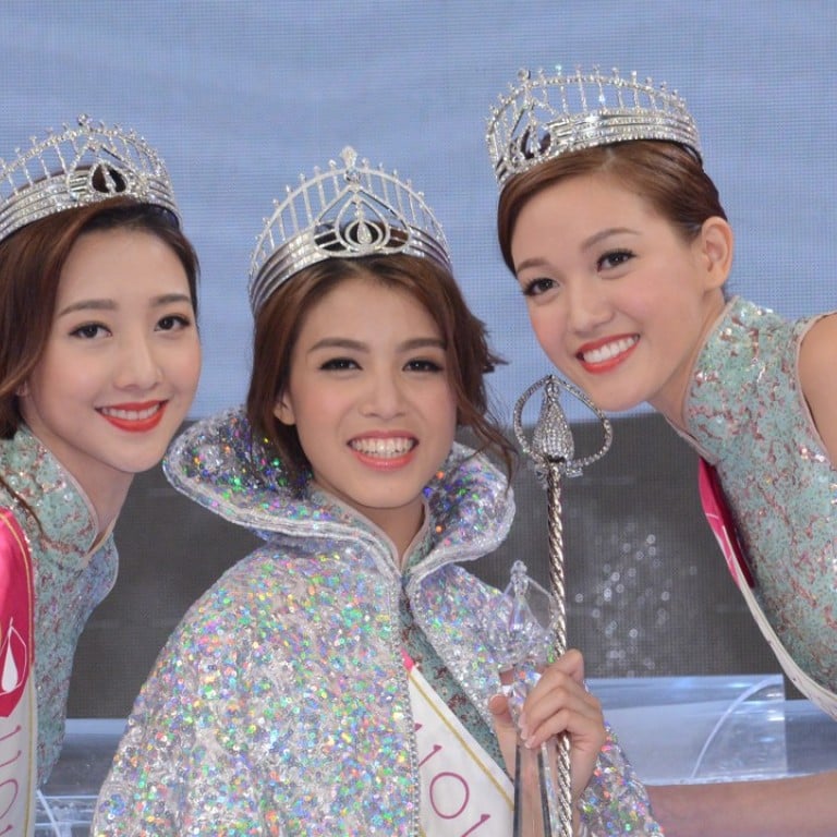 Miss Hong Kong 2017 winners (from left) : Regina Ho, Juliette Louie and Emily Wong