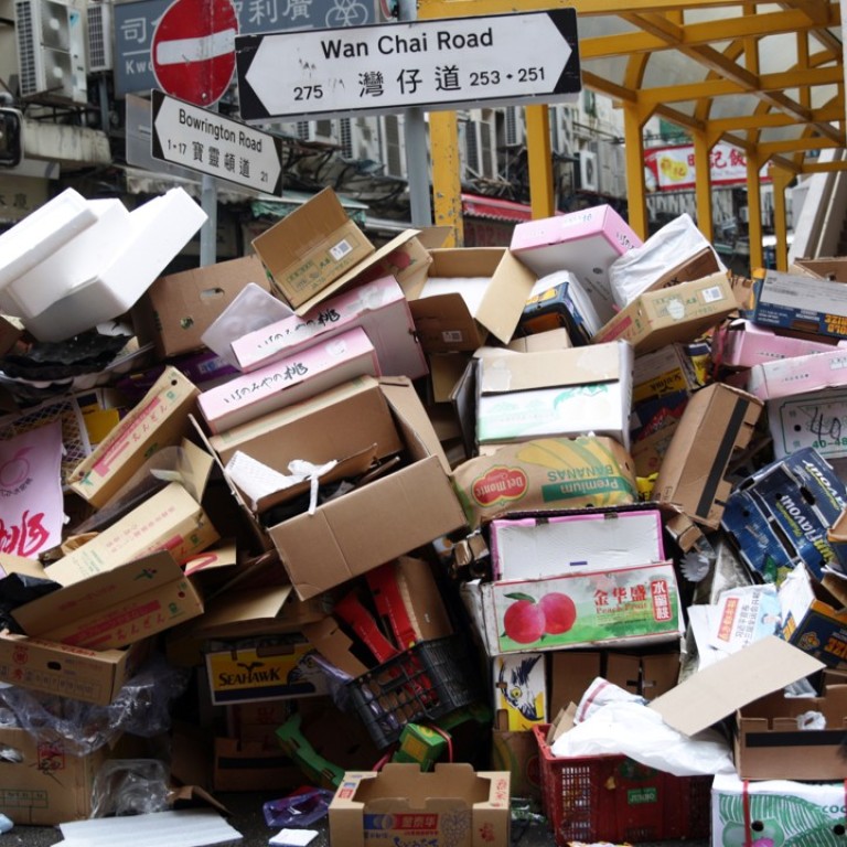 Tighter mainland China rubbish import policy hits Hong Kong street ...