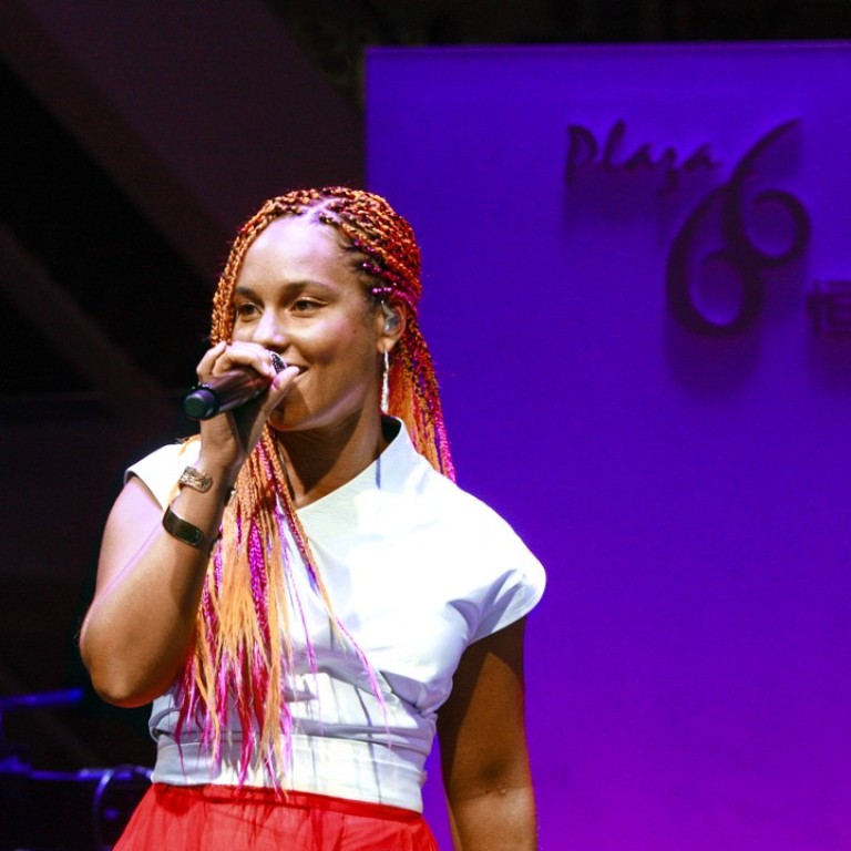 Alicia Keys performs at Plaza 66’s opening gala in Shanghai.