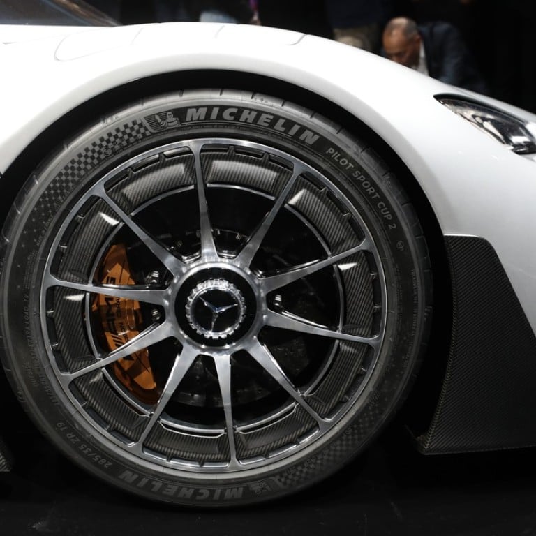 A Mercedes-Benz AMG Project One hypercar ahead of the Frankfurt Motor Show. Photo: Bloomberg