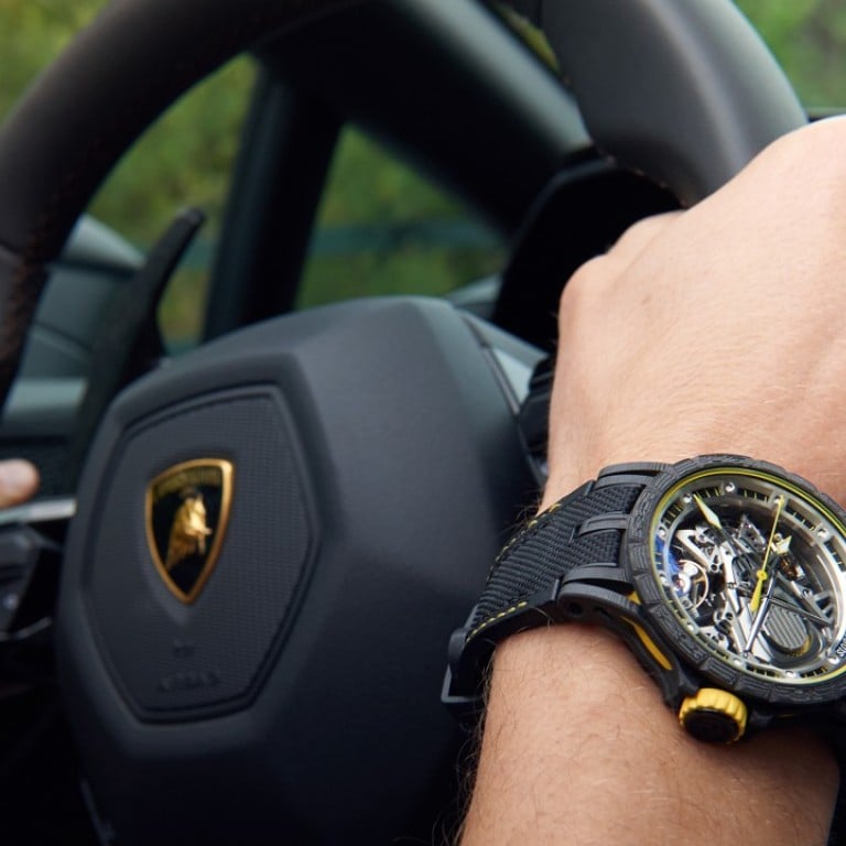 The Excalibur Aventador S features a new calibre inspired by Lamborghini’s Aventador S engine and Huracán Super Trofeo EVO.