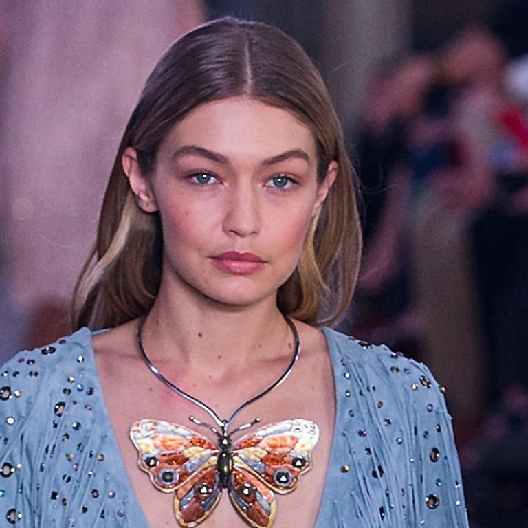 Gigi Hadid walks the runway for Bottega Veneta at Milan Fashion Week Spring/Summer 2018 in Milan, Italy. Photo: Xinhua