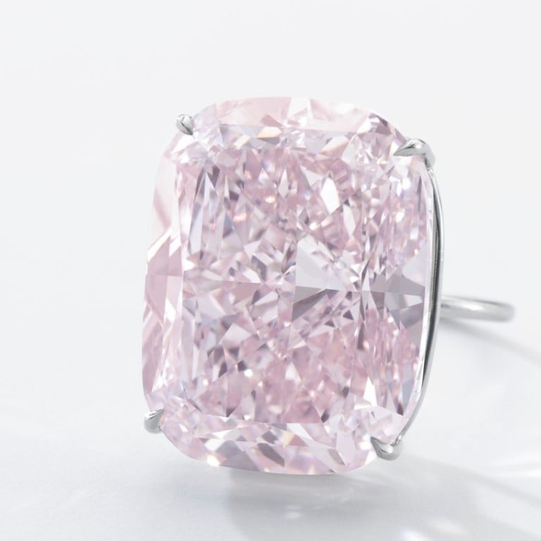‘The Raj Pink’ will be auctioned at Sotheby’s sale of Magnificent Jewels and Noble Jewels in Geneva on November 15.