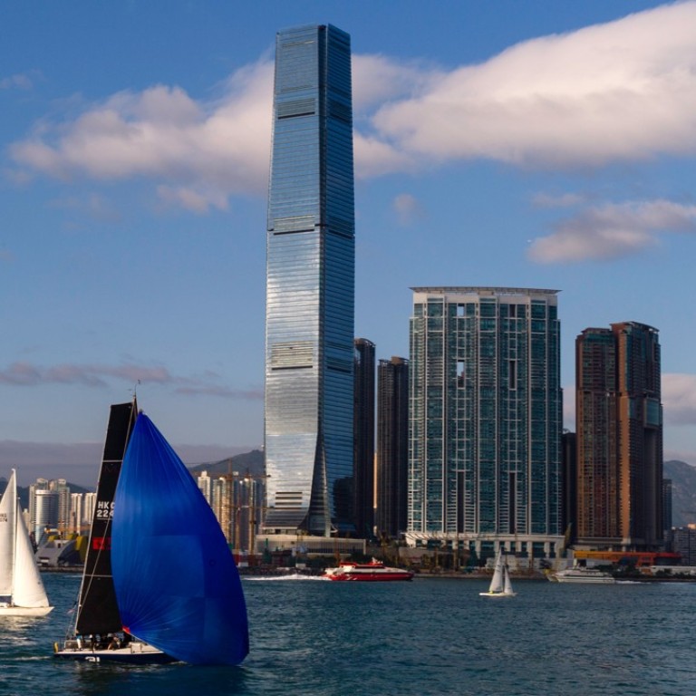 The ICC building as seen from the waters of Victoria Harbour. Photo: AFP
