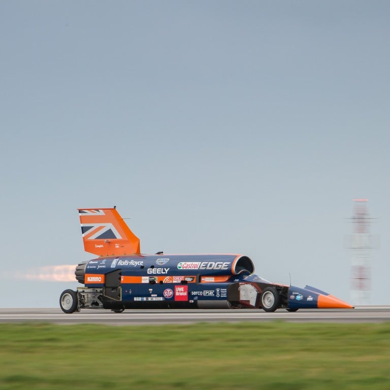 The British Bloodhound Supersonic Car, a combination of a jet engine, Formula One racing car and a spaceship, had a successful 337.9km/h test run