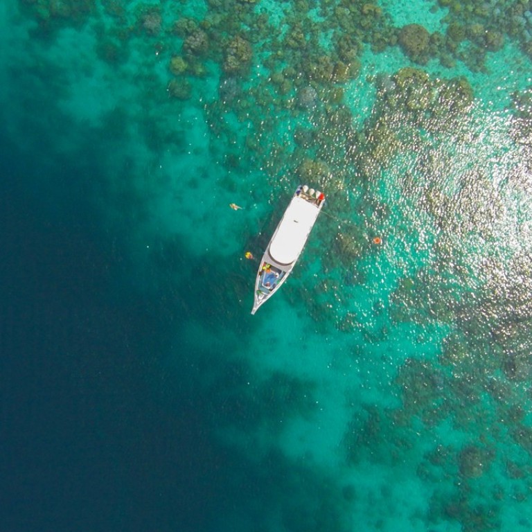 The Seychelles’ Shark Beach.