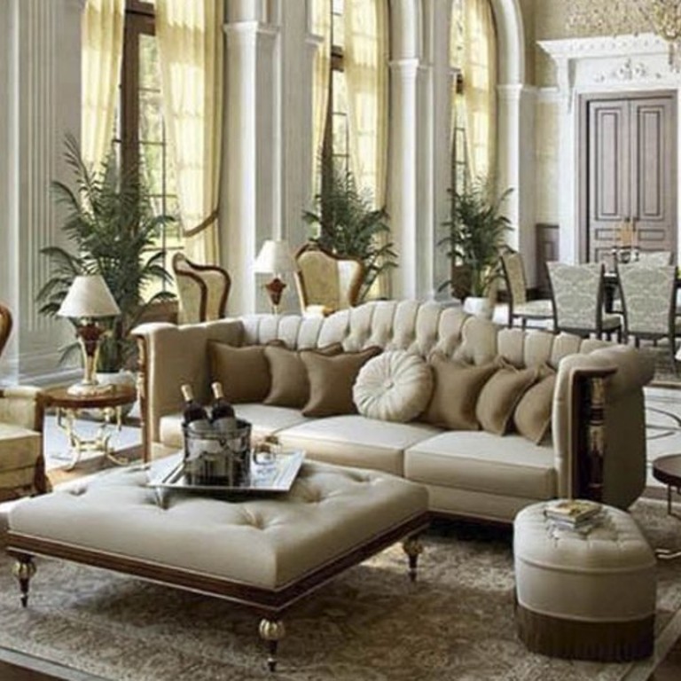 One of the state rooms at Doughty House in Richmond, London, which is being completely refurbished.