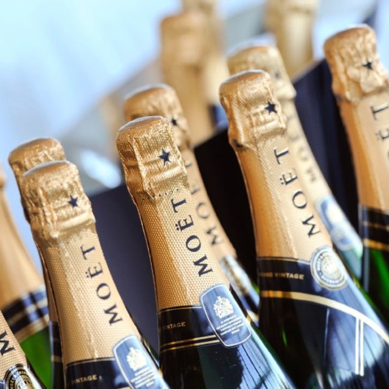 Moet & Chandon Champagne is produced using grapes selected from 5,000 hectares of vineyards in the French Champagne region. Photo: Alamy