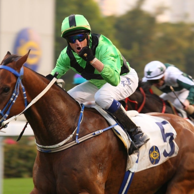 Super Satin, ridden by Douglas Whyte, won the Peninsula Golden Jubilee Challenge Cup at Sha Tin in 2010.