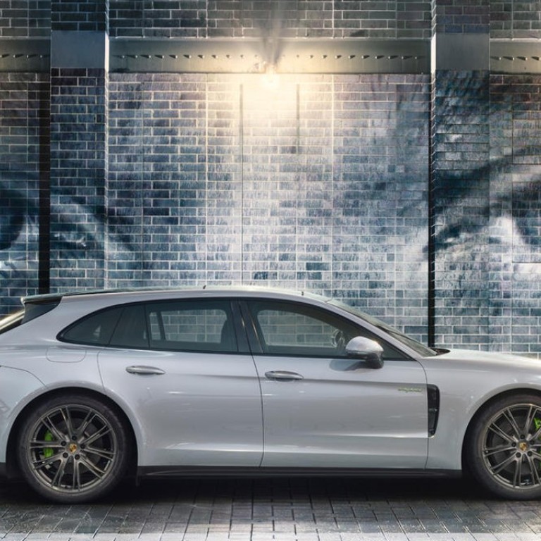 A Porsche Panamera 4 E-Hybrid Sports Turismo car, which can run for about 50km on battery-only mode. Photo: Porsche