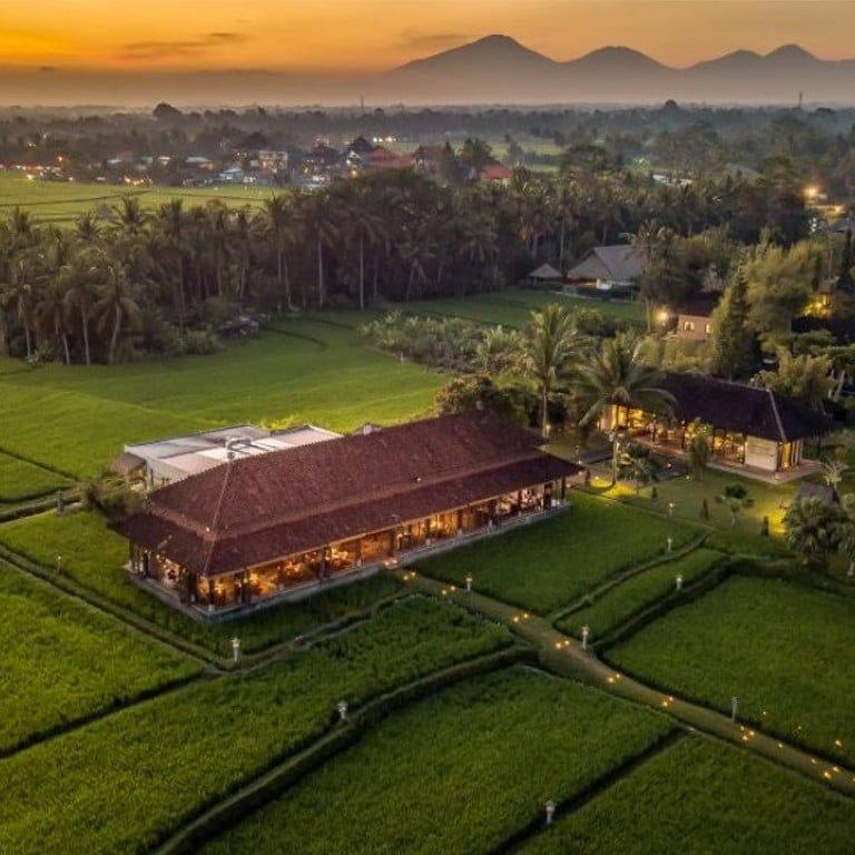 A bird's-eye view of the restaurant in The Chedi Tanah Gajah.