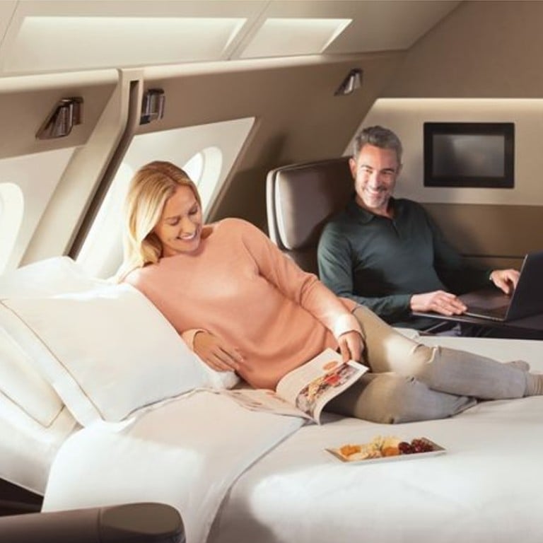 Separate work and sleep areas are available in a Singapore first-class suite. Photo: Singapore Airlines