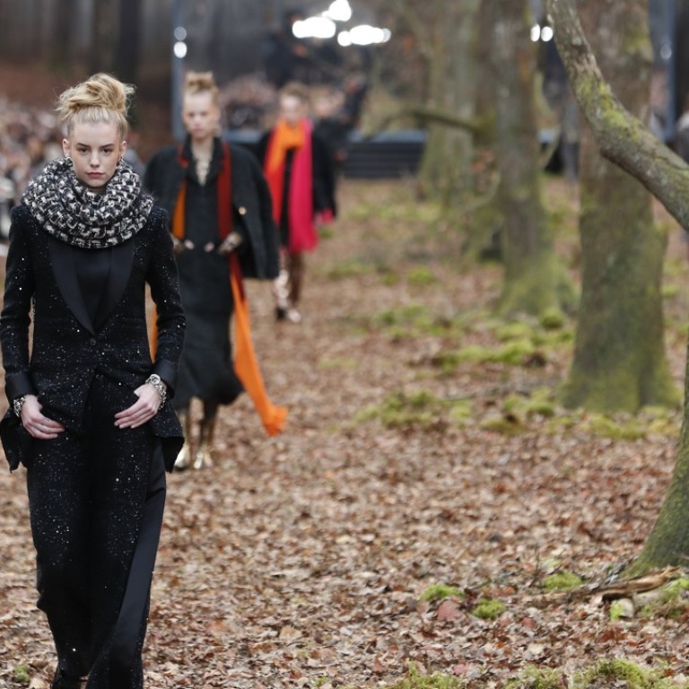 Chanel sends models into the woods in forest-inspired Paris