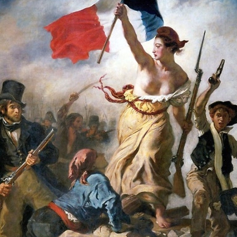 In iconic Delacroix painting art lovers see a masterpiece. France