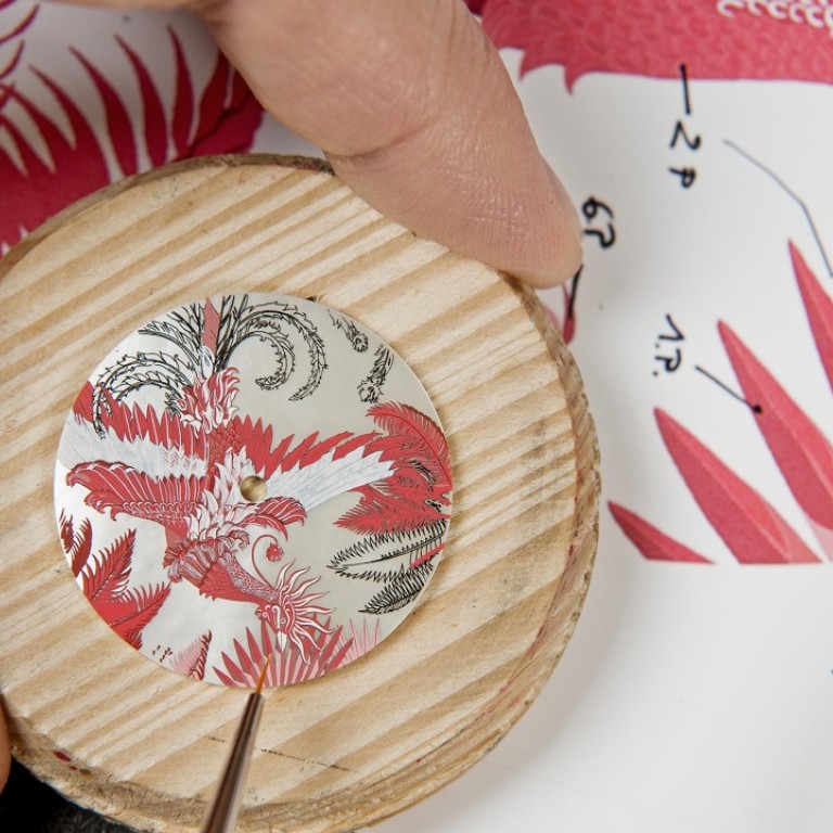 The Arceau Mythiques Phoenix Coloriages, in blue or red, showcases Hermès’ strong artisanal identity.