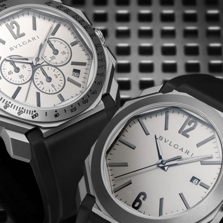 Bulgari’s Octo L’Originale Chronograph (left) and three-hand Octo L'Originale in titanium are among the innovative designs featured at this year’s Baselworld 2018 from March 22 to 27 in Switzerland,
