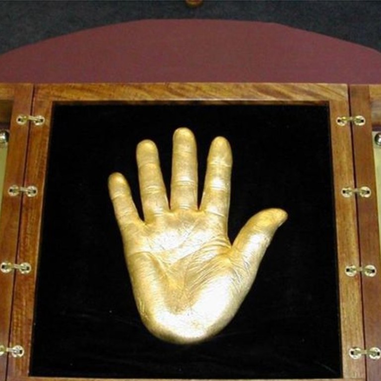 A casting of the right hand of former South African president Nelson Mandela. Photo: Malcolm Duncan