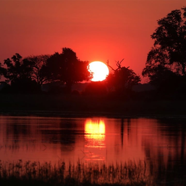 The sun sets over the Okavango Delta, Botswana. Photo: Reuters