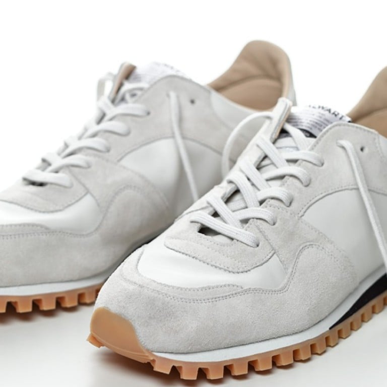 Spalwart’s white Marathon Trail trainers – one of the sneaker designs made by our five recommended ‘cool’ independent brands. Photo: Spalwart.