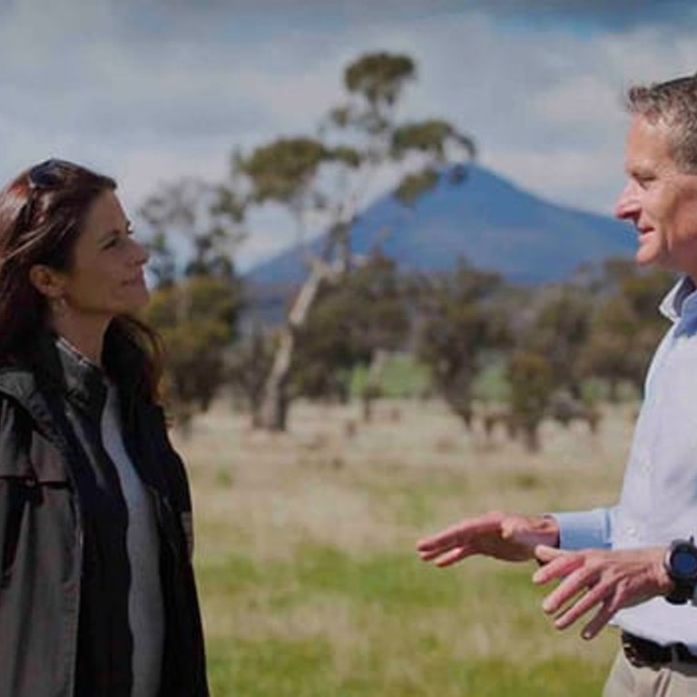 Livia Firth and Sebastian Burgess, director of conservation at Greening Australia in Tasmania. Photo: Andrew Morgan/Eco Age
