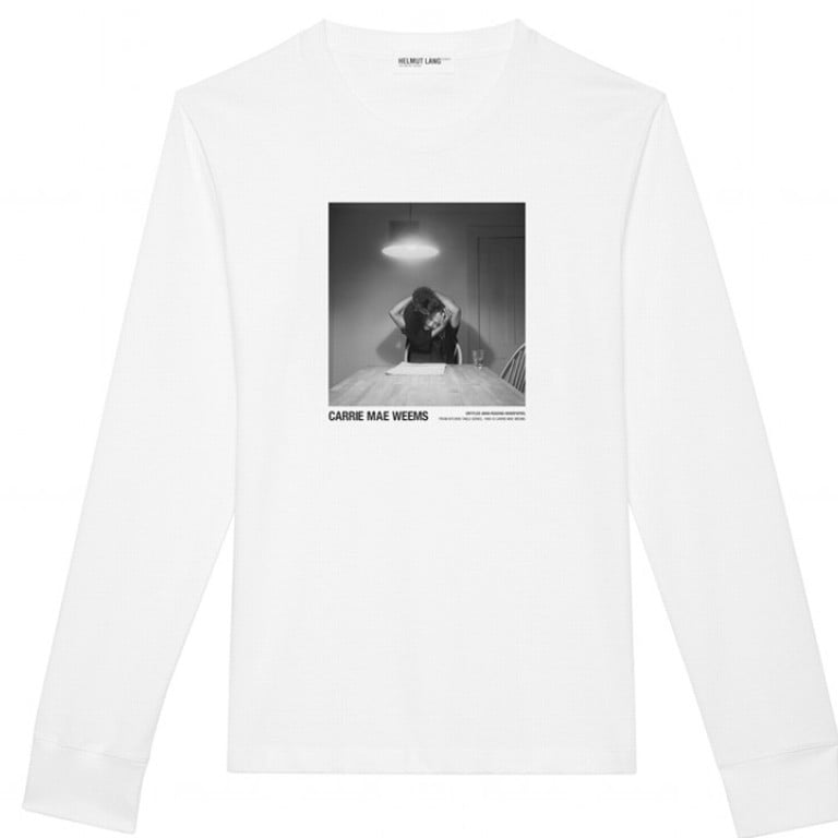 Fashion brand Helmut Lang has produced a collection of T-shirts and posters in collaboration with American artist Carrie Mae Weems. Photo: Helmut Lang