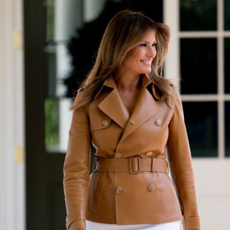 US first lady Melania Trump, pictured arriving for the launch of her ‘Be Best’ initiative event at the White House on May 7, is a former model. Photo: AP