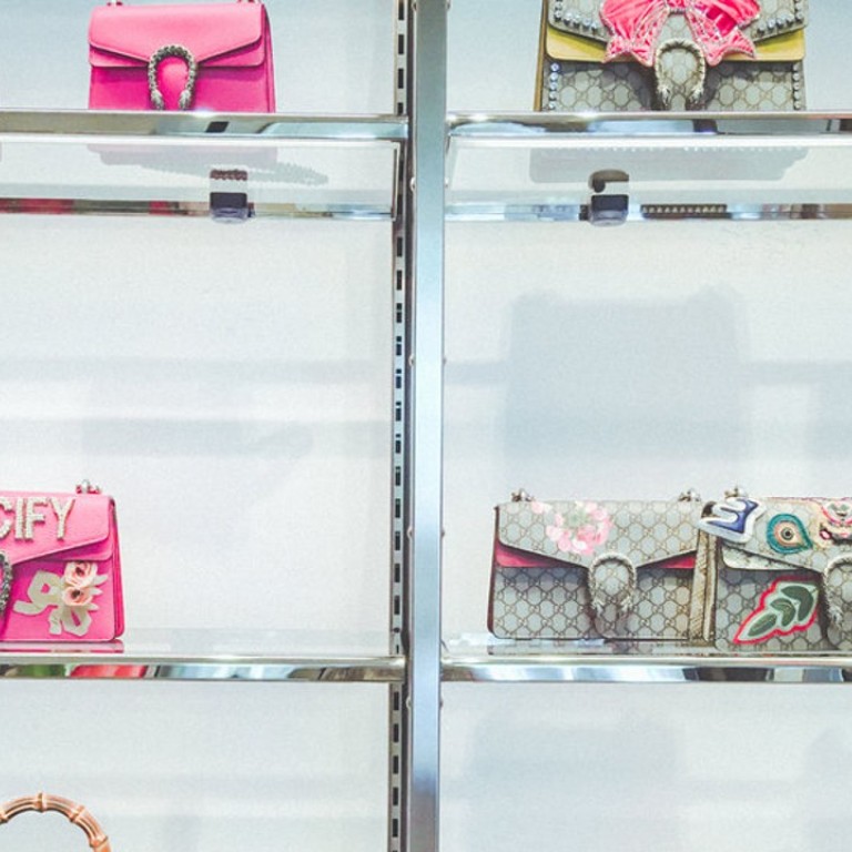 Handbags on display at Gucci's boutique in downtown Manhattan. Photo: Business Insider/Jessica Tyler