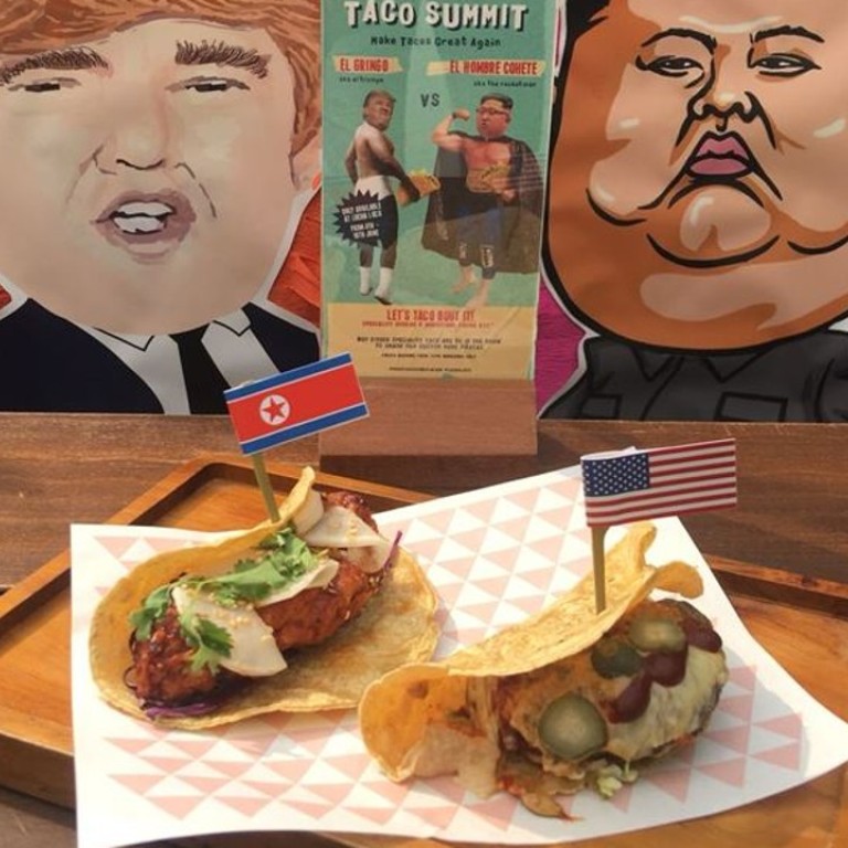Rocket Man Taco and an El Trumpo Taco from Mexican restaurant and bar Lucha Loco. Photo: Lucha Loco