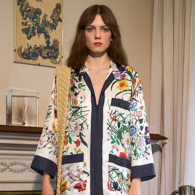 The ‘Flora’ silk twill-pajama look from Gucci’s pre-autumn 2018-19 collection