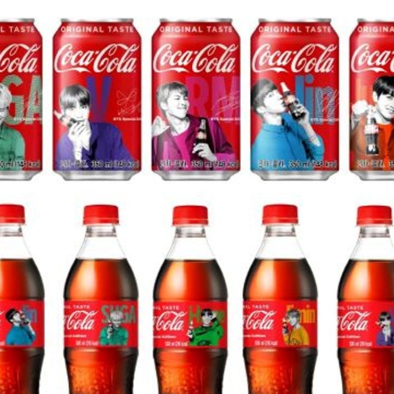 Coca-Cola's special BTS packages featuring BTS members. Photo: Coca Cola