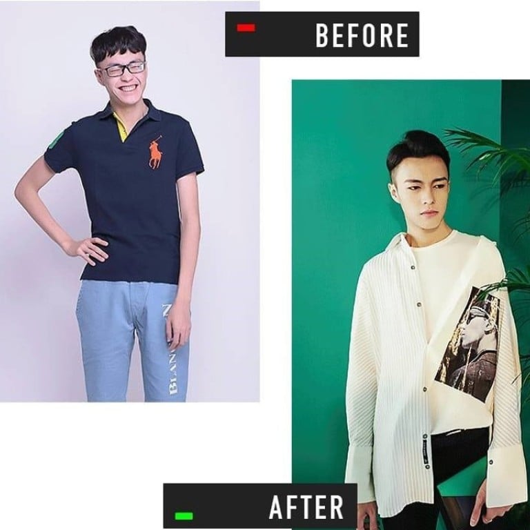 ‘Straight Guy Makeover’ series from Shenzhen-based fashion key opinion leader Shenyefashi. Photo: Shenyefash WeChat account