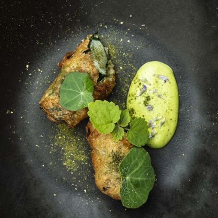 Twigim – Scottish langoustine, seasoned with lemon zest and perilla leaf and sheathed in a tempura that shatters on contact with the teeth – is the third offering served on the 10-course tasting menu at the New York fine dining Korean restaurant, Atomix. Photos: The Washington Post