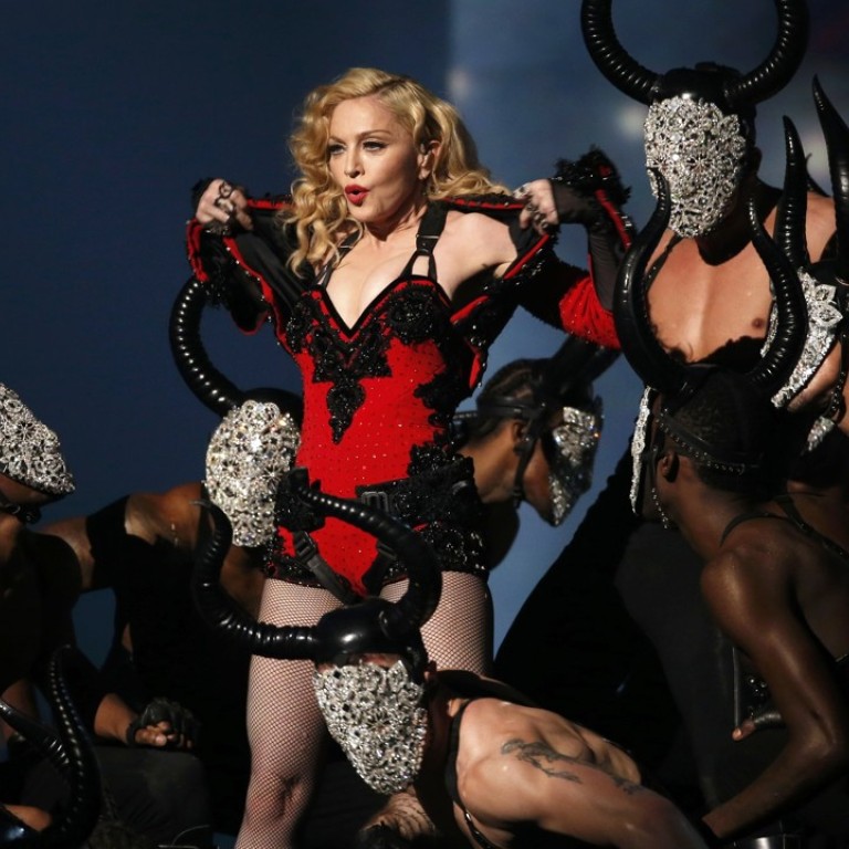 Madonna performs ‘Living For Love’ at the 57th annual Grammy Awards in Los Angeles, California in February, 2015. The Queen of Pop turns 60 today. Photo: Reuters