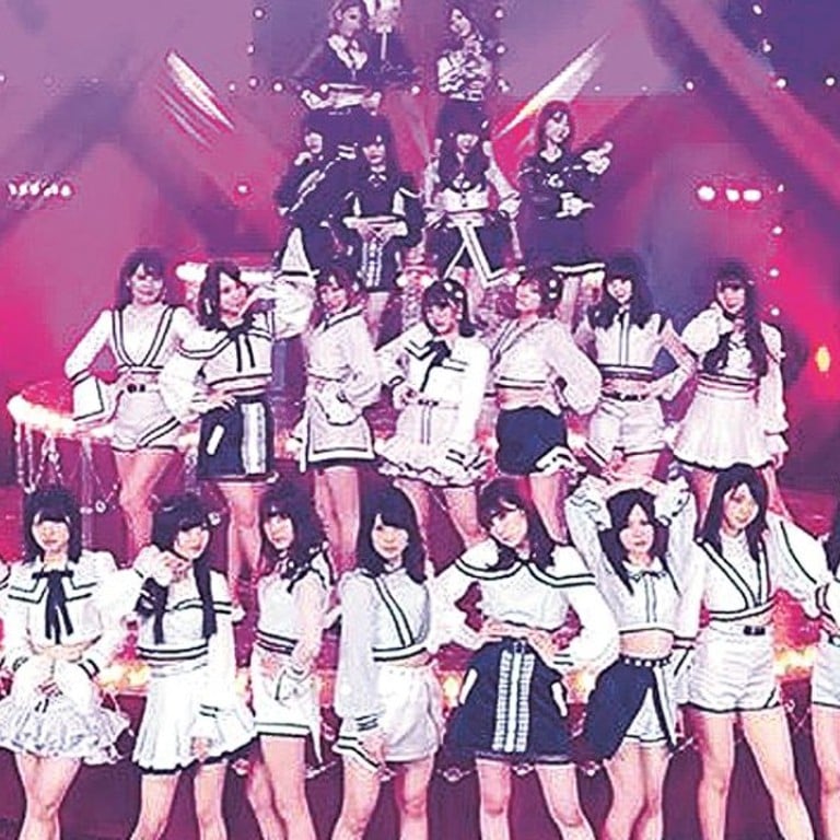 Japanese girl group AKB48 performs its new single, ‘Teacher Teacher’, which uses dance moves created by Korean choreographer Park Jun-hee. Photo: Park Jun-hee