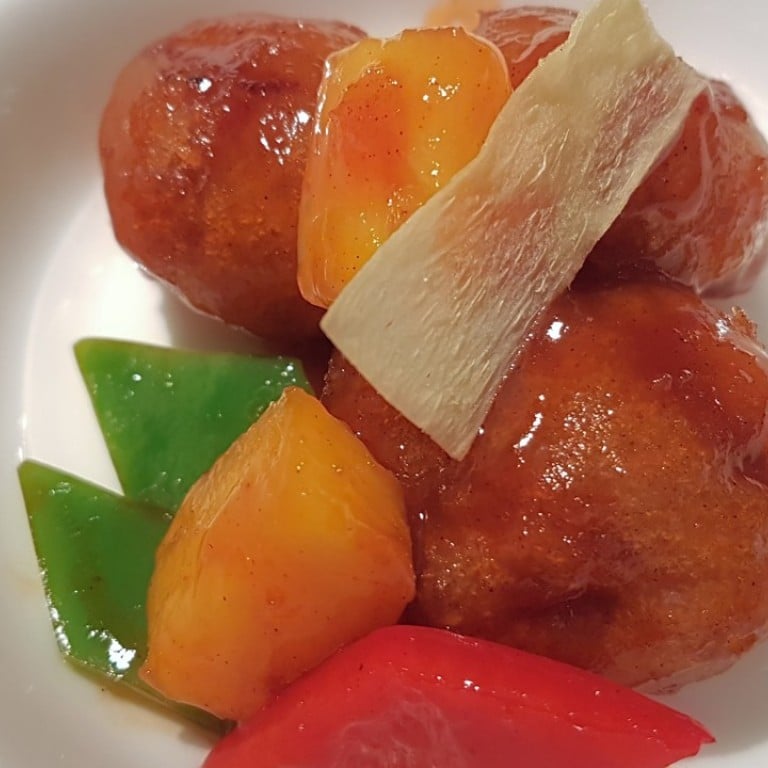 Sweet and sour pork served at Singapore’s Jiang Nan Chun fine-dining restaurant, which has been awarded a one-star rating in the latest ‘Michelin Guide Singapore’. All photos: Cedric Tan