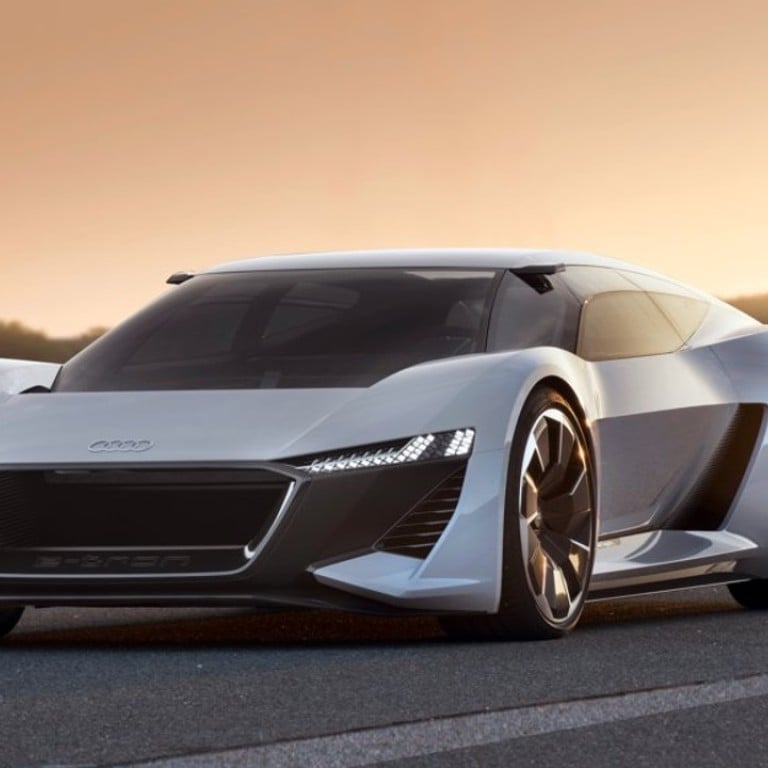 Audi’s PB18 e-tron concept supercar was unveiled at a car event in Pebble Beach, California, on Thursday and will also be featured at Sunday’s prestigious classic car show, Pebble Beach Concours d’Elegance. Photo: Audi