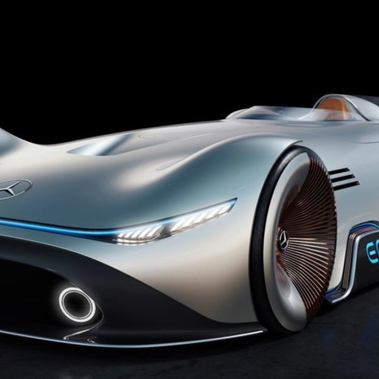 The retro-looking Mercedes-Benz EQ Silver Arrow electric concept car, inspired by the legendary 1930s W125 Grand Prix racing car, which was unveiled to the public at a car show event in Pebble Beach last week. Photo: Mercedes-Benz